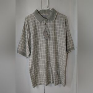 Bert Pulitzer Polo Shirt Men's (XL) Green/Cream